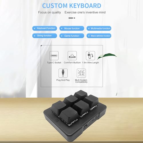 Teclado Mecánico 6 Teclas Docooler USB BT 2.4G miniatura 2