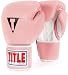 TITLE Classic Pro Style Training Gloves, Pink/White, 12-Ounce