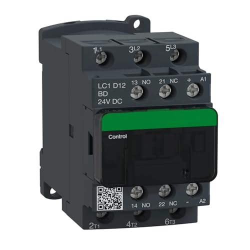 Contacteur Noir LC1D12BD commutation stable 12A 24V DC