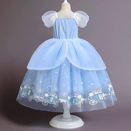 Dzyoleize Meninas Cinderela Princesa Vestir Roupa Tulle Vestido Festa de Aniversário Halloween Carna