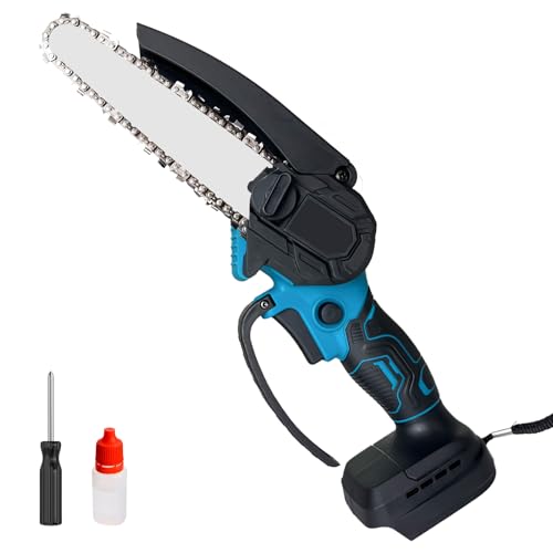 Mini Motosega a Batteria Portatile, 6 Pollici Elettrica Senza Filo Compatibile Con Makita 18V, per Potatura Taglio di Alberi, Solo Corpo