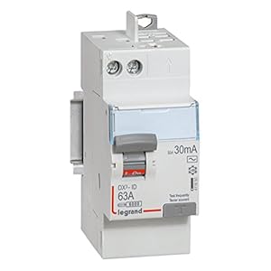 interrupteur différentiel 2p 230v~ 63a type ac 30ma 2 modules legrand