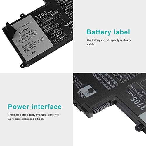 Image of 43Wh TRHFF Laptop Battery for DELL Inspiron 14 5442 14 5443 14 5445 14 5447 14 5448 14 5457 15 5542 15 5543 15 5545 15 5547 15 5548 15 5557 DELL Latitude 3450 3550 0PD19 1V2F6 P39F P49G P51G 7P3X9