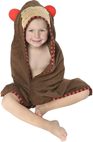 Large Baby Hooded Towel For Boys And Girls, Soft Hypoallergenic 100% Cotton, Absorbent Toddler Bathrobe Gift, Adorable Monkey Zoo Hood