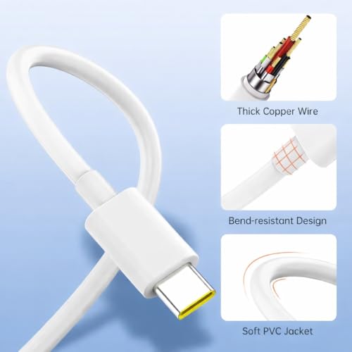 Image of Realme 80W Supervooc Type C Cable Compatible with Realme 16 Pro plus /GT 8 Pro /13 Pro Plus /12 Pro+ /12Pro /10 Pro+ /9 Pro /P4x /7 /P4 / 60 Pro /50 Pro, White