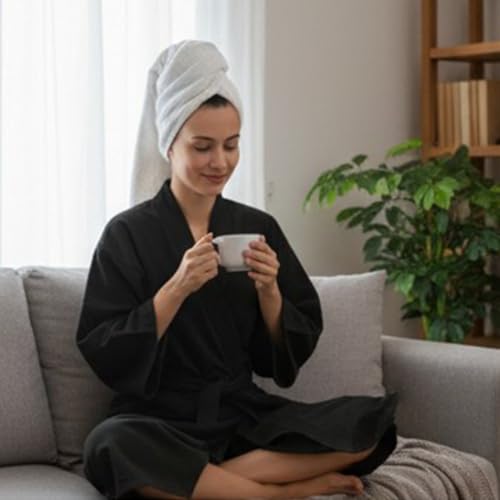 Pijama de algodón para hombre estilo japonés ropa de casa casual ligera 3