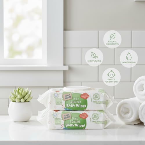 Image of Baby Wipes Bundle, 6 Pack, 432 Count, Fragrance & alcohol free, thick and quilted for a gentle clean, 99% water & plant-based ingredients
