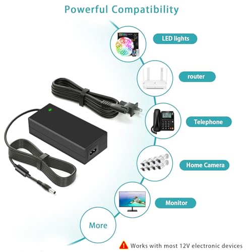 image for Mareisa for Security Camera Power Supply, 12V AC Adapter, 12V 5A Power