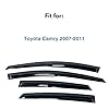 IG Window Visor for Toyota Camry 2007-2011, Rain Guard Tape-On Extra Durable Sun Wind Side Vent Window Deflector Mugen Style, 2007 2008 2009 2010 2011 #1
