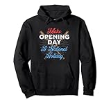 Make Opening Day A National Holiday Funny Vintage Baseball Pullover Hoodie