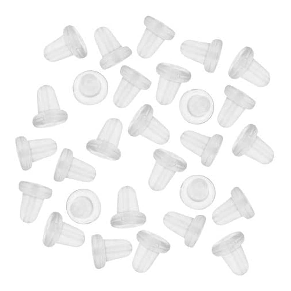 200 Fermoirs En Caoutchouc Transparent Pour Boucles D'oreilles – Dos De Sécurité Hypoallergéniques, Souples Et Légers, Pour Femme, Homme Et Enfant – Remplacement Facile Au Quotidien