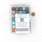 Nope (Grumpy cat) Dice Assorted Colors with Pips 16mm (5/8in) D6 Pack of 50 Wondertrail