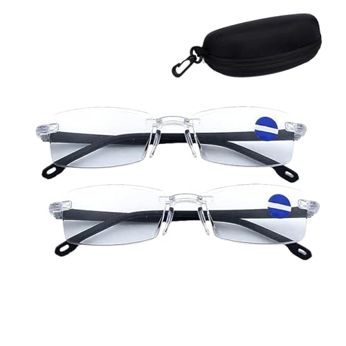 Sovtay Intelligente Zoom Brille Automatische Fokuseinstellung Von Zeiss, Intelligente Zoom-Brille Gegen Blaulicht Und Presbyopie, Multifokale Damen Herren Vision Pro Brille (2PCS)