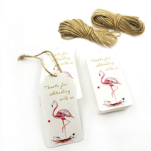 Skystars 100 pcs pink flamingo thank you for celebratin…