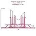 GOFLAME Double Horizontal Bars, Gymnastics Parallel Bars with Adjustable Height and Width, Junior Training Gym Bar for Kids, Ideal for Indoor Outdoor Use (Pink)