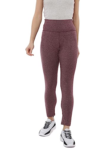 Image of Macrowoman W-Series Active Yoga Tights for Women in Poly Cotton Stretch with High Waist & Pocket for Yoga & Cycling
