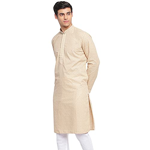 Image of Sanwara Men's Cotton Relaxed Kurta