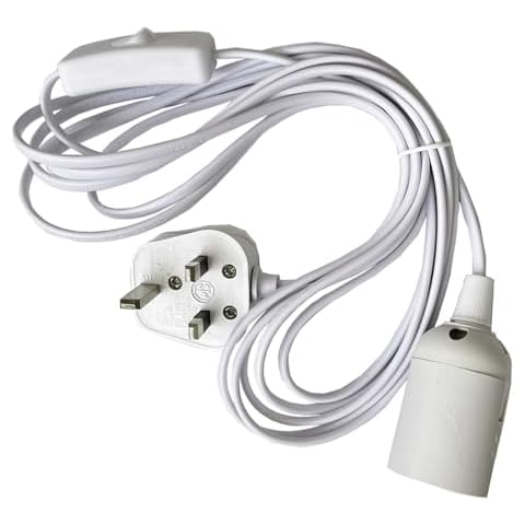 E27 Pendant Light Fitting with Switch Cover