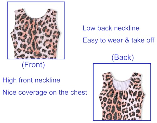 Image of Domusgo Gymnastics Leotards for Girls Sparkly One Piece Biketard Size 1-10Y