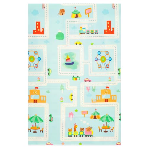 Miniatura 3 de Humbi Alfombra De Juegos Para Bebé, Espuma Xpe, Doble Cara, Plana, Impermeable, Tamaño Extra, Antideslizante, 120 X 180 Cm