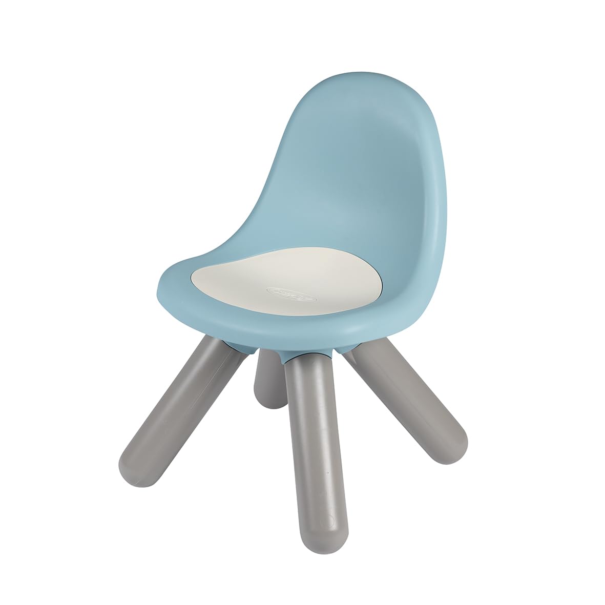 Smoby- Silla Infantil Azul- Línea de Muebles Kid Smoby, Plástico Soplado Resistente a los Rayos UV, Interiores y Exteriores, Patas Robustas, Asiento Cómodo, A partir de 18 meses (7600880116)