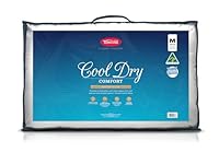 Tontine Classic Cool Dry Comfort Medium Density Pillow, White – Breathable Cotton Japara Cover – Climate Control Cooling Fibre Fill with Ultrafibre Core – Anti‑Microbial – Australian Made