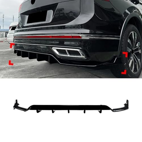 Diffuseur arrière pour VW Tiguan MK2.5 Rline 2021-2023 aspect carbone ABS - 2