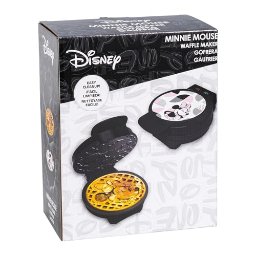 Image of Uncanny Brands Disney Minnie Mouse Waffle Maker - Non-Stick Round Waffle Iron - Easy to Use and Clean