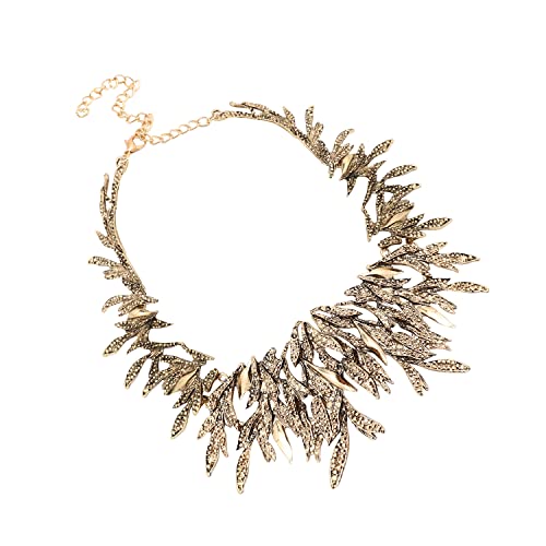 Image of SOHI Contemporary Necklace for Women and Girls, Necklace with Chain detailing for women, Statement jewellery, Fashion Jewellery for women, Imitation, ladies