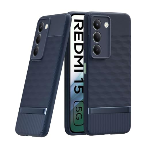 Image of Shockproof Case for Mi Redmi 15 5G | Full Camera Protection | TPU Flexible Back Cover for Mi Redmi 15 5G (Steel Blue)