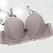 Women Floral Lace Super Gather Bras Full Coverage Push Up Everyday Comfort Everyday Bra Ladies Khaki