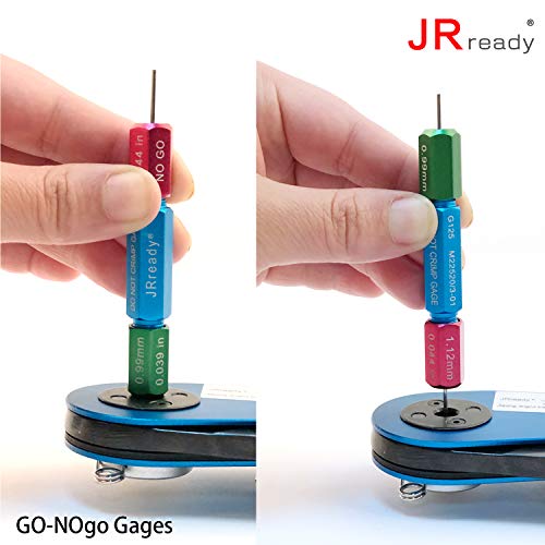 JRready Four indent Crimp Tool Kit ST2060: YJQ-W1A Crimper+Seven Positioners+G125 Go-NoGo Gage for wire/cable contact/pin/socket/terminal Crimping in Connector - Thumbnail 3
