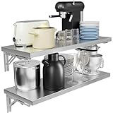 Diseño universal: el estante de acero inoxidable es muy adecuado para su uso en cualquier cocina, camión de alimentos, remolques, restaurantes, lavandería, habitación limpia, comedor, garaje, establecimientos de catering, bares, cafeterías, talleres o donde se necesite espacio de almacenamiento adicional.