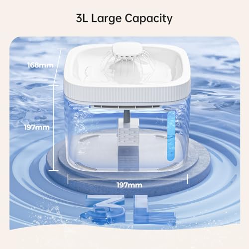Lyght Automatic Cat Water Fountain, Pet Water Fountain With 101Oz/3L Large Capacity, Bpa-Free Plastic, Led Indicator, Dog Water Bowl Dispenser thumb #5