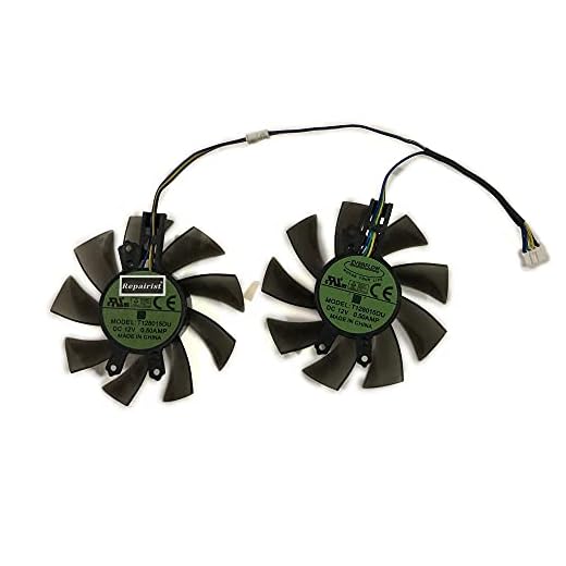 YUXIwang USB Mini Fan 2pcs / set t128015du rtx2070 rtx2060 gpu vga kylare fläkt för manli geforce rtx 2060/2070 gtx 1660 ti Gallardo-videokort ersätt (Blade Color : YmountingT128015DU)