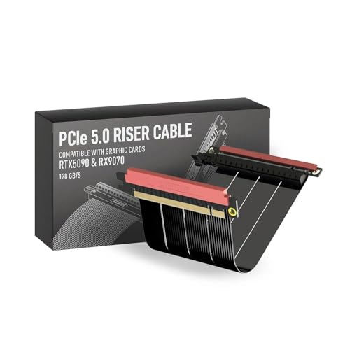 Image of LINKUP - AVA5 PCIE 5.0 Riser Cable (Used) | RTX5090 RX9070 GPU Ready | x16 128GB /s Speed | Compatible with Nanoq S | Designed for Mini ITX Case | Double Reverse Black 20cm (Total Length 22cm)