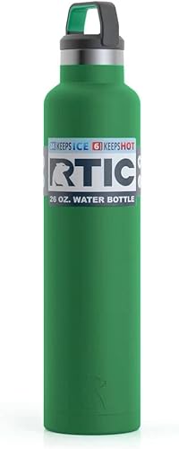 RTIC Botella de agua aislada al vacío de 26 onzas, aislamiento de doble pared de acero inoxidable, sin BPA, reutilizable, a prueba de fugas para