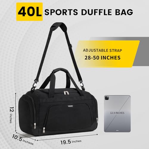 Vorspack Small Gym Bag - 40L Duffle Bag For Men Women Lightweight Duffel Bag With Shoe Compartment Wet Pocket Travel Bag Sports Bag For Sports Gym Travel thumb #1
