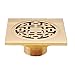 Produktbild Drain Schützer Copper Badezimmer Fliese Insert Boden quadratisches Dusche-Wannen-Abfluss-Sieb mit abnehmbarer Abdeckung for Küche Waschraum Garage Keller Toilette goldener Farbe ablassen Für Badezimme