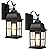 2-Pack Dusk to Dawn Outdoor Wall Lights, Exterior Light Fixtures with Photocell, 100% Anti-Rust Aluminium Outside Black Wall Lanterns, Waterproof Outdoor Wall Sconces for Porch Patio House Garage