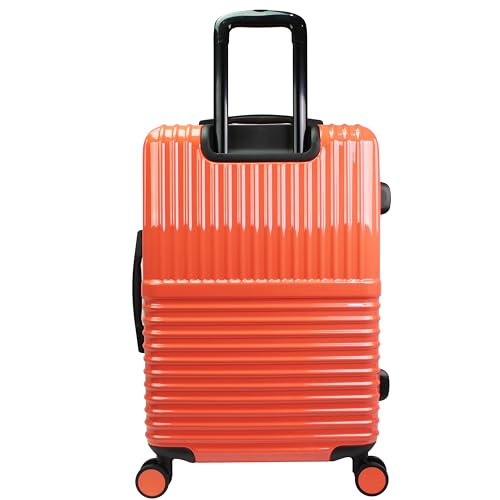 World Traveler Dejuno Tonal Lightweight Polycarbonate Hardside Expandable Spinner Luggage Suitcase with TSA Lock, Coral, 2-Piece Set(20in,28in)4