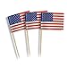 American Flag Decorative Party Toothpicks (200 Pack), Cupcake Picks, Drink Cocktail Picks