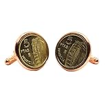  Gemelos para camisa: Genumis Murcia - Moneda 5 pesetas 1999 España - Color Oro Rosa - 18 mm