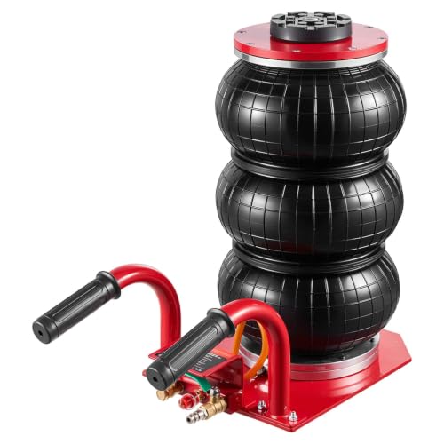 Image of VEVOR Air Jack, 3 Ton /6600 lbs Triple Bag Air Jack, Air Bag Jack Lift Up to 15.75 Inch, 3-8S Fast Lifting Air Bag Jack for Cars with Short Handle (Red)