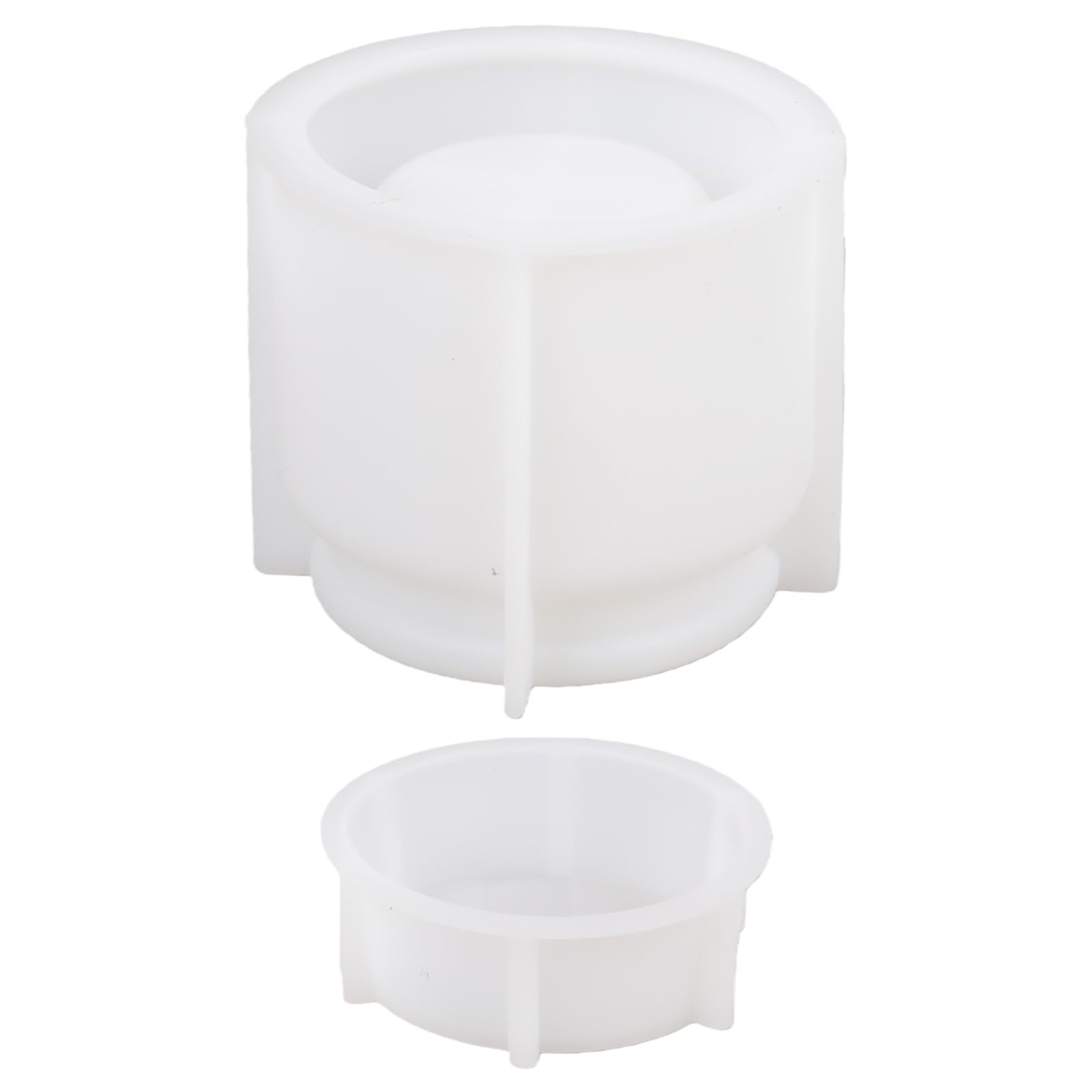 XAGMODSHN Large Pot Silicone Mold Resin Jar with Lid for Small Cement Cup Jars for, Small Size Cement Cup