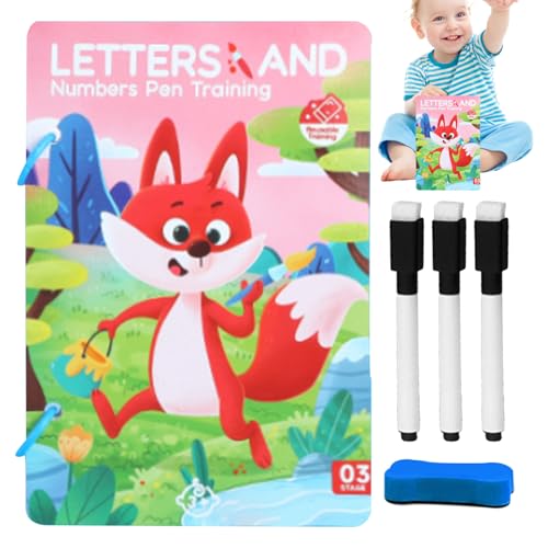Juego de tarjetas de garabatos, juego educativo para guía de pluma y promoción temprana, libro educativo de escritura interactivo, desarrollo de habilidades para niños en edad preescolar