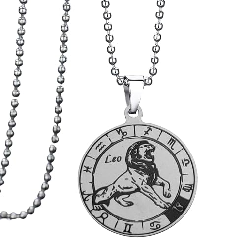 M Men Style 12 Constellation Coin Pendant Necklaces Horoscope Ast...