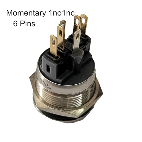 Interruptor de botón metálico 25mm 24V para domótica y salpicaderos 2
