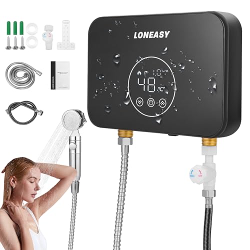 Consejos para Comprar Calentador Solar Walmart los más solicitados. 41 LONEASY Calentador de Agua Instantáneo Electrico,7000W Calentador Electrico para Hogar Agua, 110V Calent ador de Agua Elec trico Baño con Rociador de Ducha y Interruptor de...