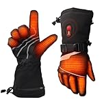 VUBAXRO Heated Gloves for Men Women Rechargeable Heated Gloves Waterproof and Windproof Gloves for Winter Outdoor Work Skiing Hiking Camping Riding Touchscreen 7.4V 3000mAh Battery (Large)
